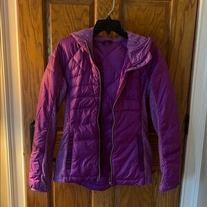 Lululemon Purple Quilted Hooded Jacket